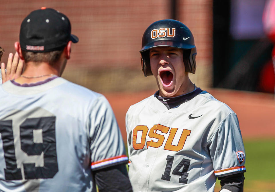<p><strong>60. Oregon State</strong><br>Top 2017-18 sport: baseball (national champion). Trajectory: Up. The baseball title shot the Beavers up to 60th, their highest ranking of the past five years. That camouflaged plenty of shortcomings, most glaringly in the fall sports. </p>