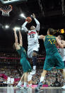 <b>Men's basketball</b><br>With the exception of the 2004 Games, when the U.S. settled for bronze, the Americans have won nothing but gold since the introduction of the "Dream Team" at the 1992 Games. (Photo by Christian Petersen/Getty Images)