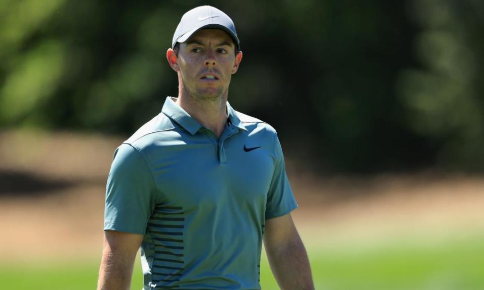 Rory McIlroy was two shots off the lead after Saturday’s third round