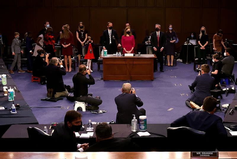 U.S. Senate holds confirmation hearing for Barrett to be Supreme Court justice in Washington