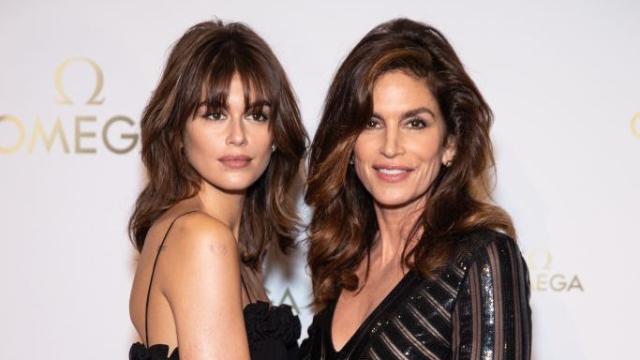 Kaia Gerber looks just like her model mum in a cut-out mini dress