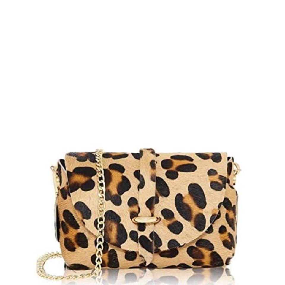 10) Leopard Print Mini Crossbody Bag