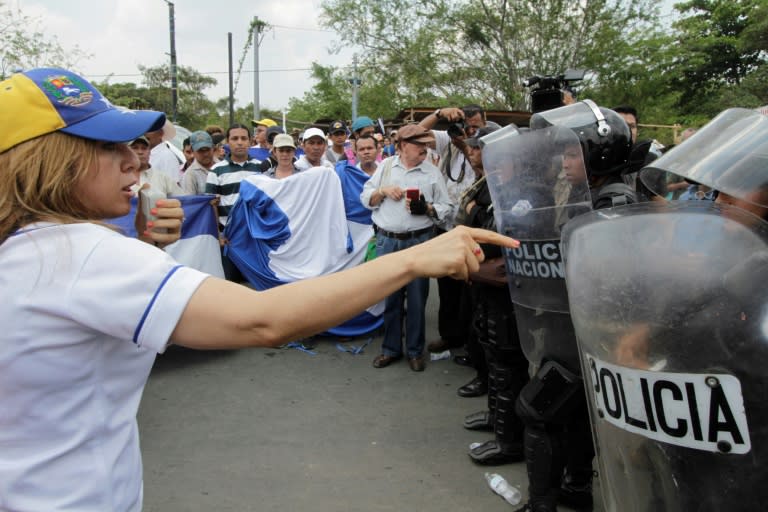 Protestors in April marched against plans to build a Chinese-financed interoceanic canal across Nicaragua