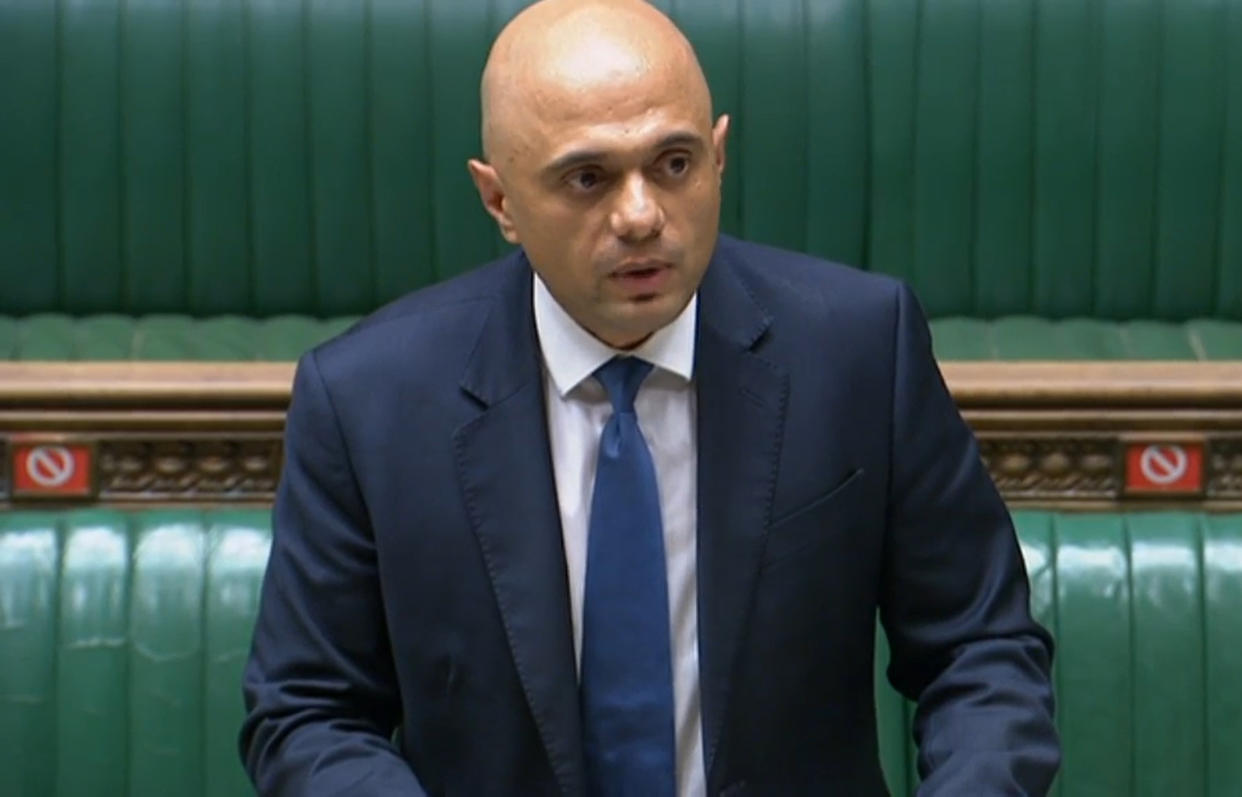 Health Secretary Sajid Javid updating MPs on the governments coronavirus plans, in the House of Commons, London. Picture date: Monday July 12, 2021. (Photo by House of Commons/PA Images via Getty Images)