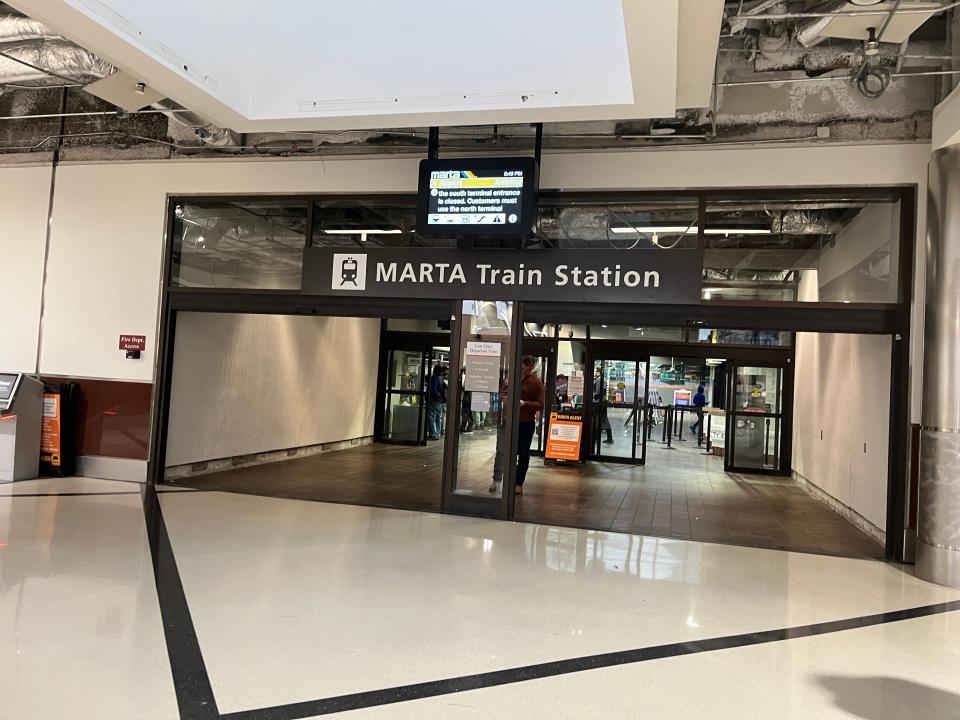 A MARTA train station in Atlanta, Georgia.