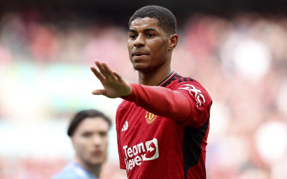 Marcus Rashford during Manchester United's FA Cup semi-final against Coventry