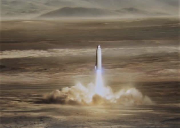 BFR landing on Mars