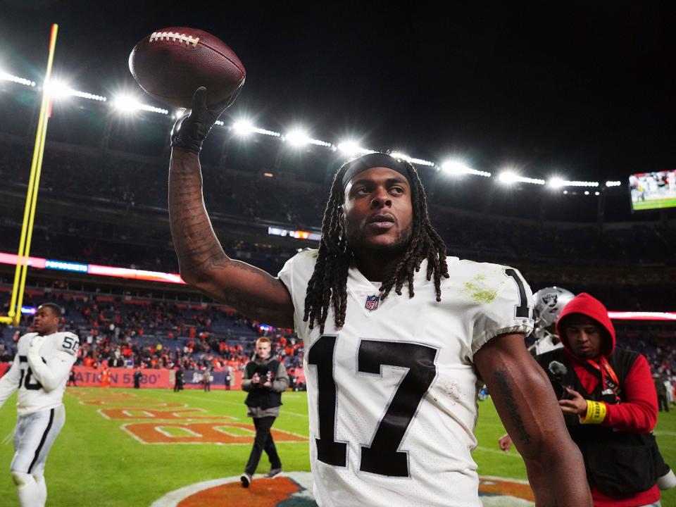 Davante Adams celebrates after his game-winning touchdown against the Denver Broncos.