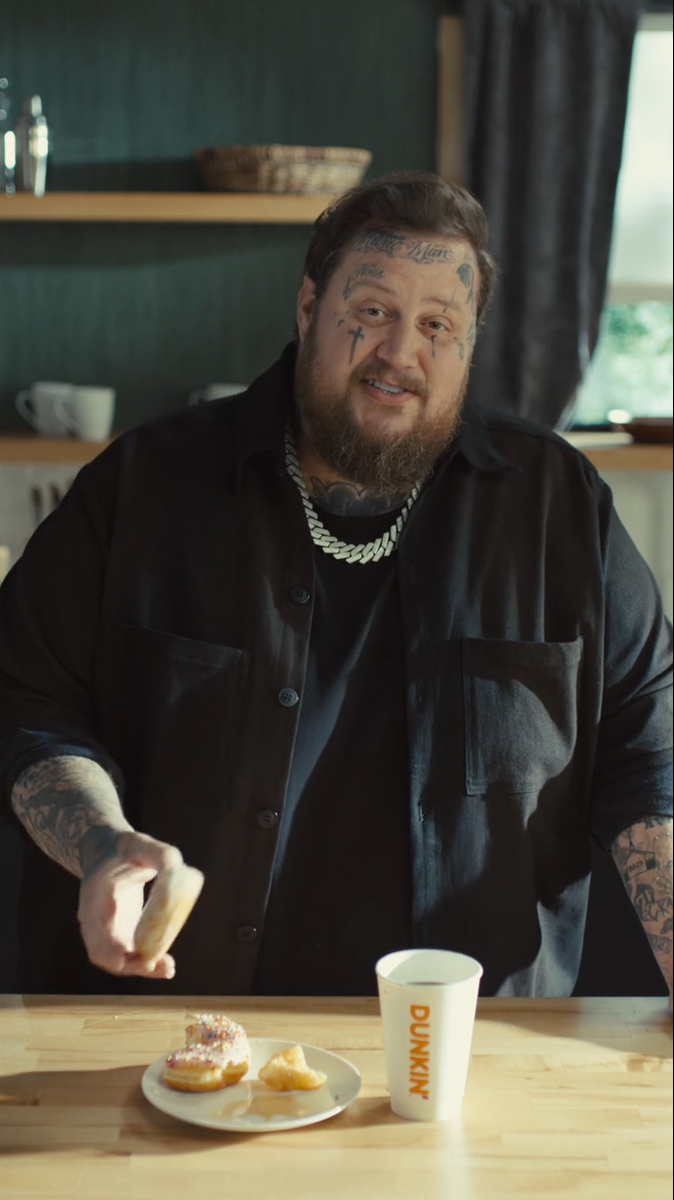 Jelly Roll talks about donuts and his affinity for Dunkin' in a video dropped on Dunkin's Instagram and TikTok accounts.