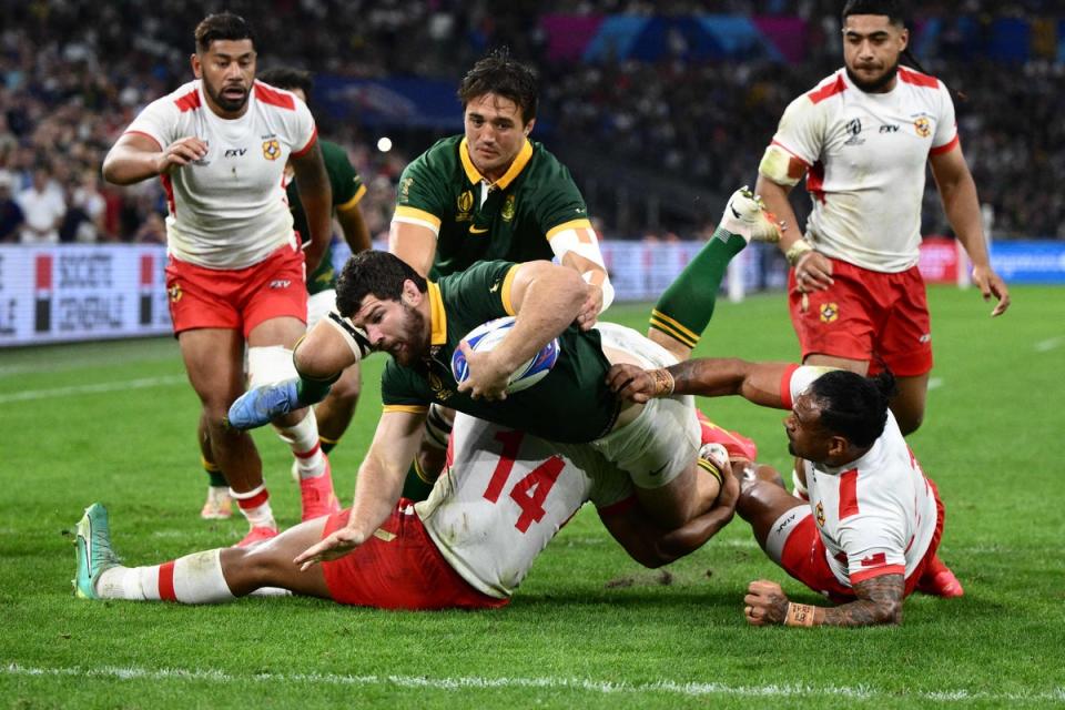 South Africa are the defending Rugby World Cup champions hunting a record fourth title (AFP via Getty Images)