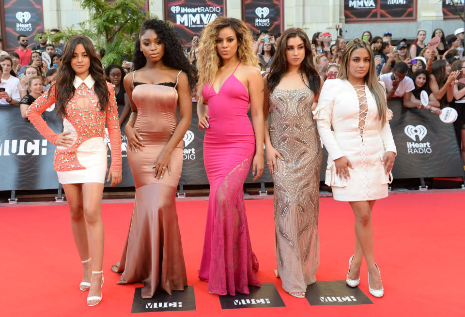 Camila Cabello, Normani Hamilton, Dinah-Jane Hansen, Lauren Jauregui and Ally Brooke of Fifth Harmony on June 19, 2016, in Toronto, Canada.  (Sonia Recchia / Getty Images)