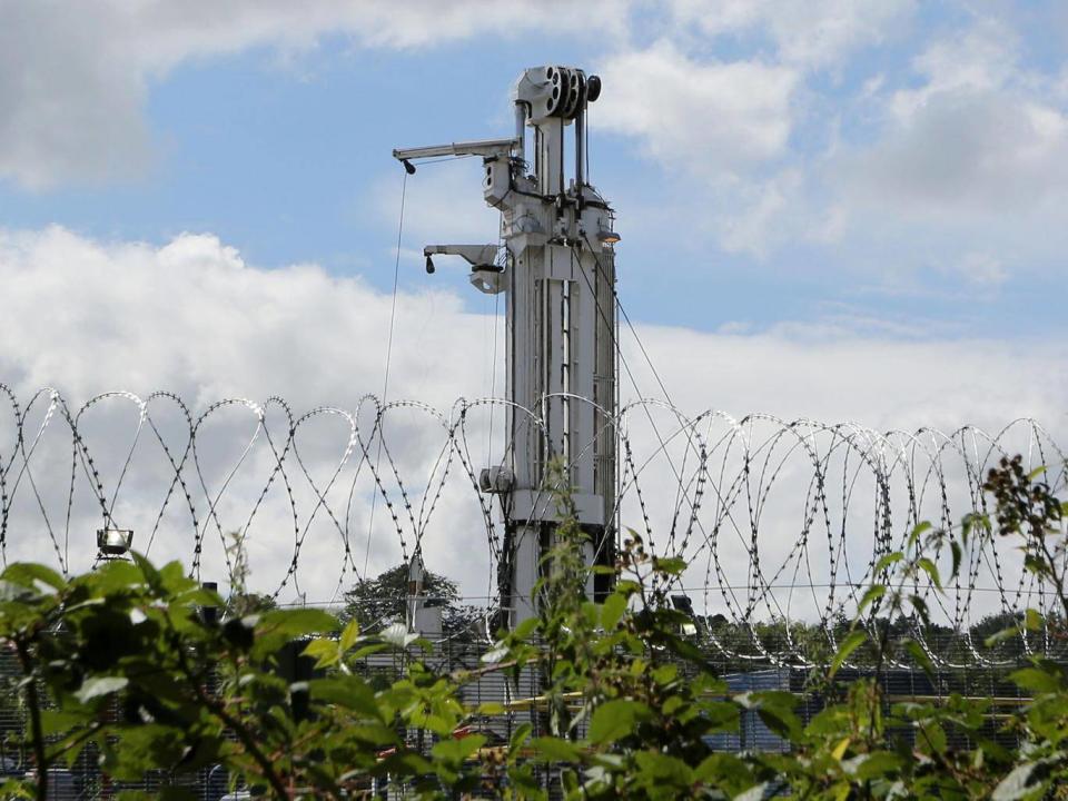 Drilling equipment at the Cuadrilla exploration drilling site in Balcombe, Sussex (Getty)