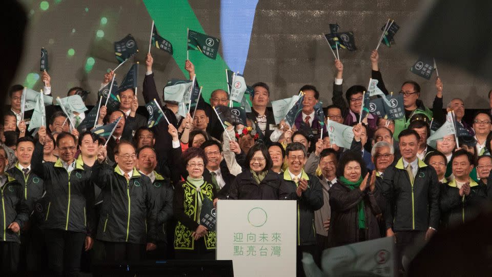 Tsai was elected Taiwan's first female president on January 16, 2016. - Jose Lopes Amaral/NurPhoto/Getty Images