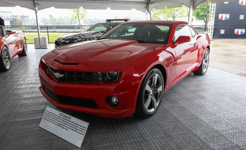 <p>You're looking at the very first production fifth-generation Camaro ever built, complete with a VIN that includes the numbers 001. This is an SS model, meaning it is powered by a 426-hp 6.2-liter small-block V-8, and, of course, it currently resides in the GM Heritage Center's careful hands.</p>