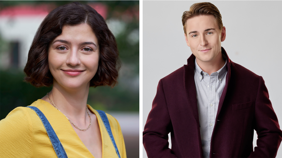 Pictured: Katie Findlay and Evan Roderick Hallmark Countdown to Christmas December