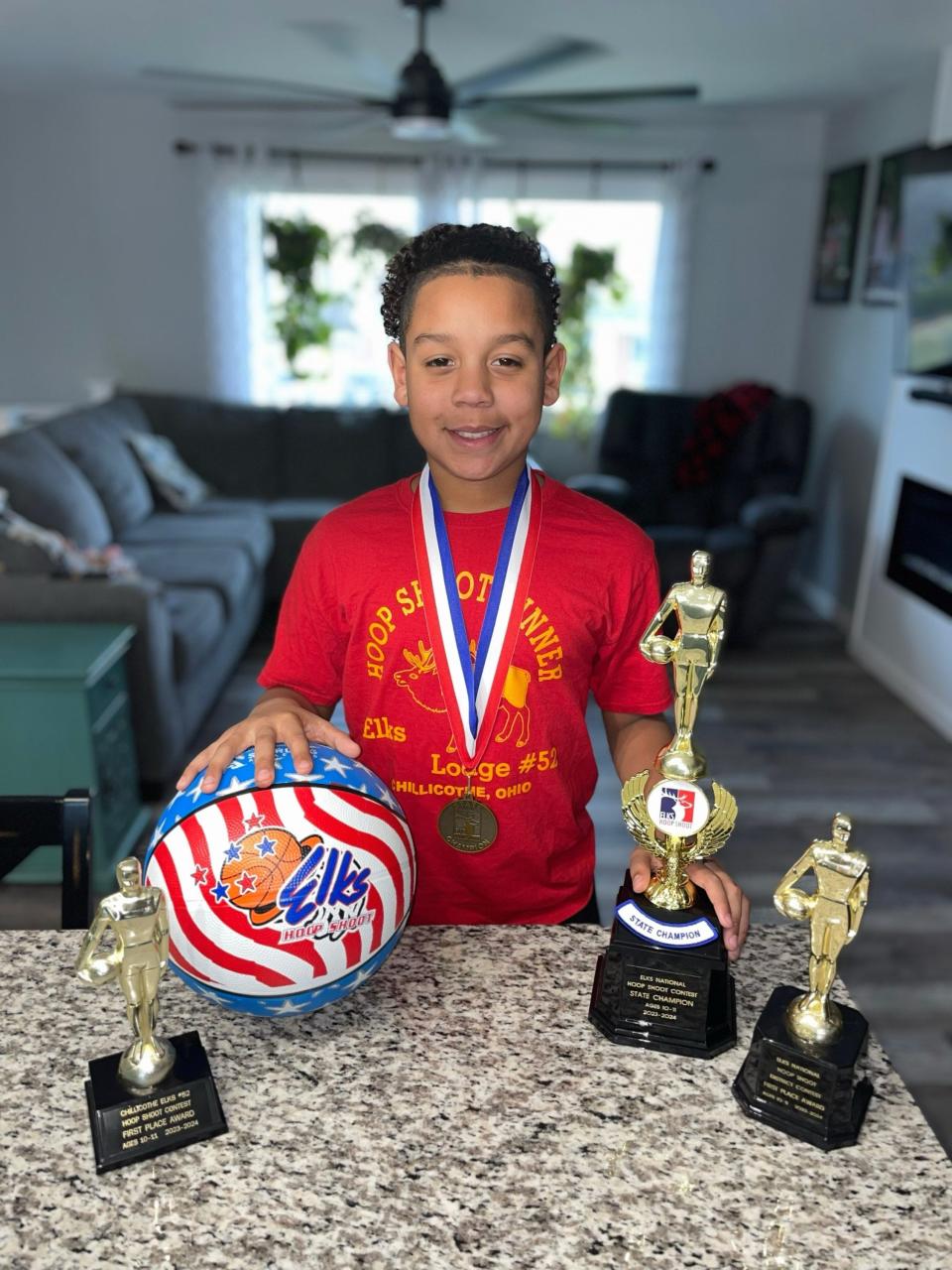 Unioto student, Isaiah Reveal, has been working his way up the ranks in the Elks Hoop Shoot Competition and will soon be representing the state of Ohio in the regional competition.