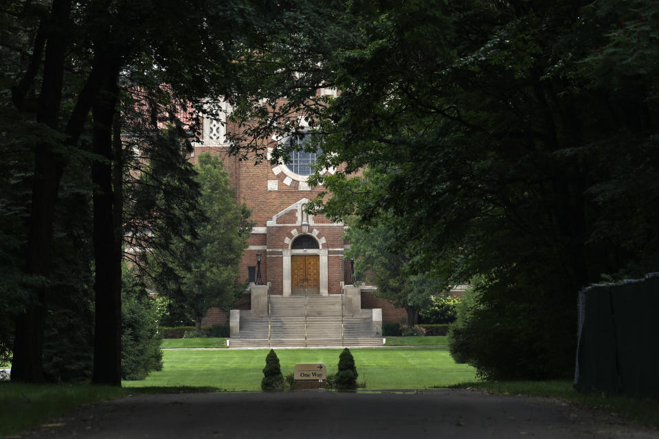 The Felician Sisters chapel is shown in Livonia, Mich., Thursday, July 23, 2020. Thirteen deaths – more than 20% of the convent’s population – have been a huge below for the surrounding community, where they played important roles. The nuns who died ranged in age from 69 to 99; they included a librarian, a nurse and several teachers (AP Photo/Paul Sancya)