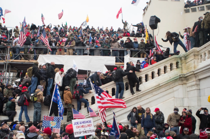 Rioters besiege the U.S. Capitol in a Jan. 6, 2021, file photo.
