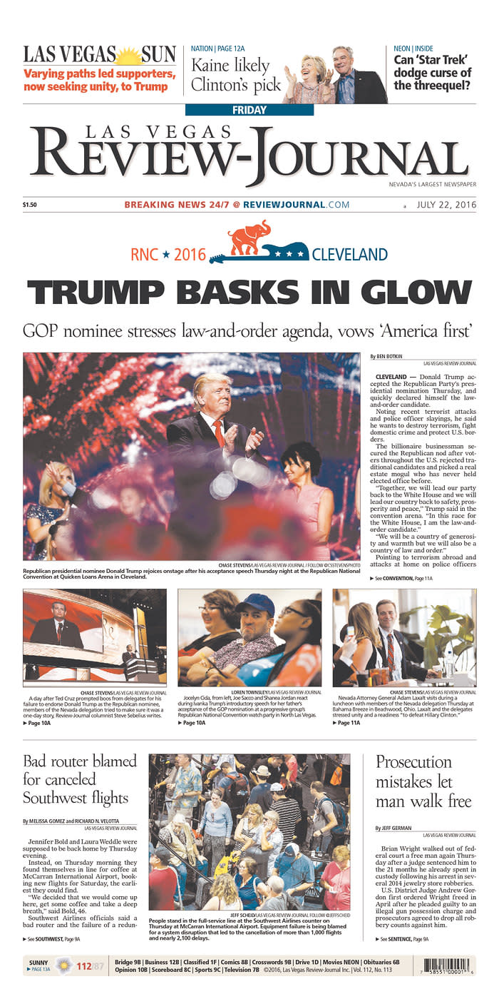 <p>Published in Las Vegas, Nev. USA. (newseum.org)</p>