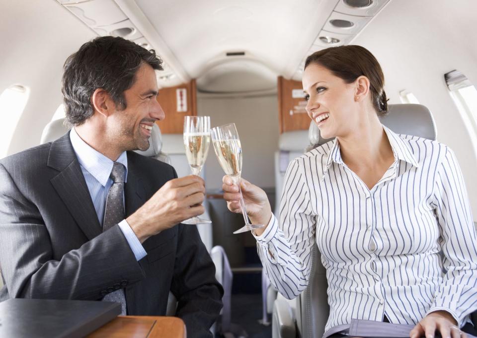 A passenger is suing the airline when his 'champagne service' was merely sparkling wine: Rex Features