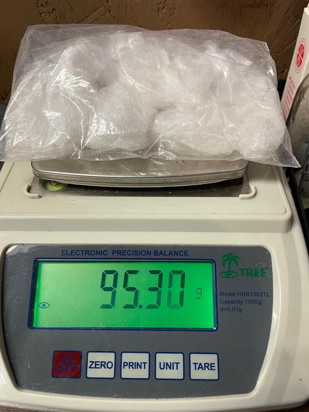 The Wayne County Drug Task Force confiscated more than 110 grams of methamphetamine during a Feb. 5, 2021, raid on a Glen Court residence.