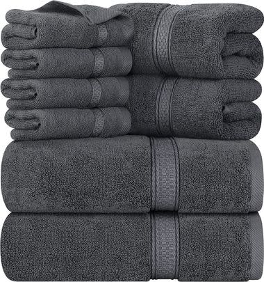 Refresh your towel collection with this soft eight piece towel set and save 15%