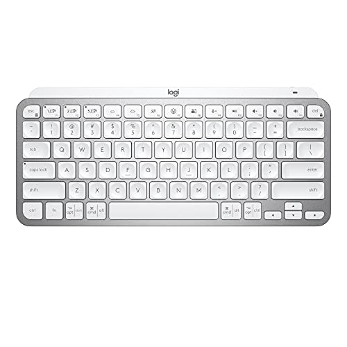 Logitech MX Keys Mini Minimalist Wireless Illuminated Keyboard, Compact, Bluetooth, Backlit, USB-C, Compatible with Apple macOS, iOS, Windows, Linux, Android, Metal Build - Pale Gray (AMAZON)