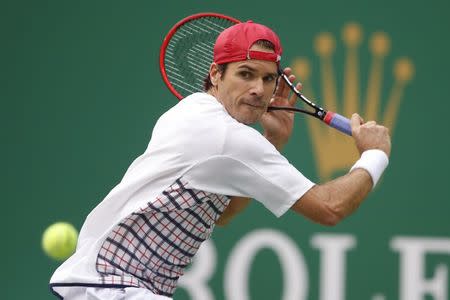 FILE PHOTO: Tommy Haas of Germany returns a shot to Kevin Anderson of South Africa during their men's singles match at the Shanghai Masters tennis tournament in Shanghai, China, October 13, 2015. REUTERS/Aly Song /Picture Supplied by Action Images