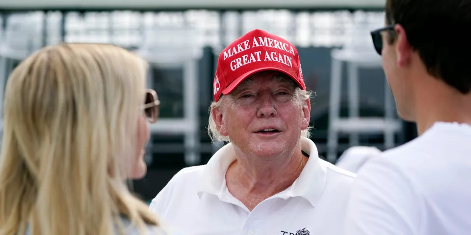 Trump at LIV golf pro am