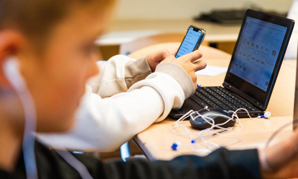 <span>Ofcom research found that 91% of children in the UK own a smartphone by the time they are 11.</span><span>Photograph: Hollandse Hoogte/Shutterstock</span>