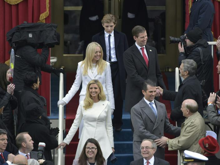 All five Trump children at Donald Trump's Inauguration