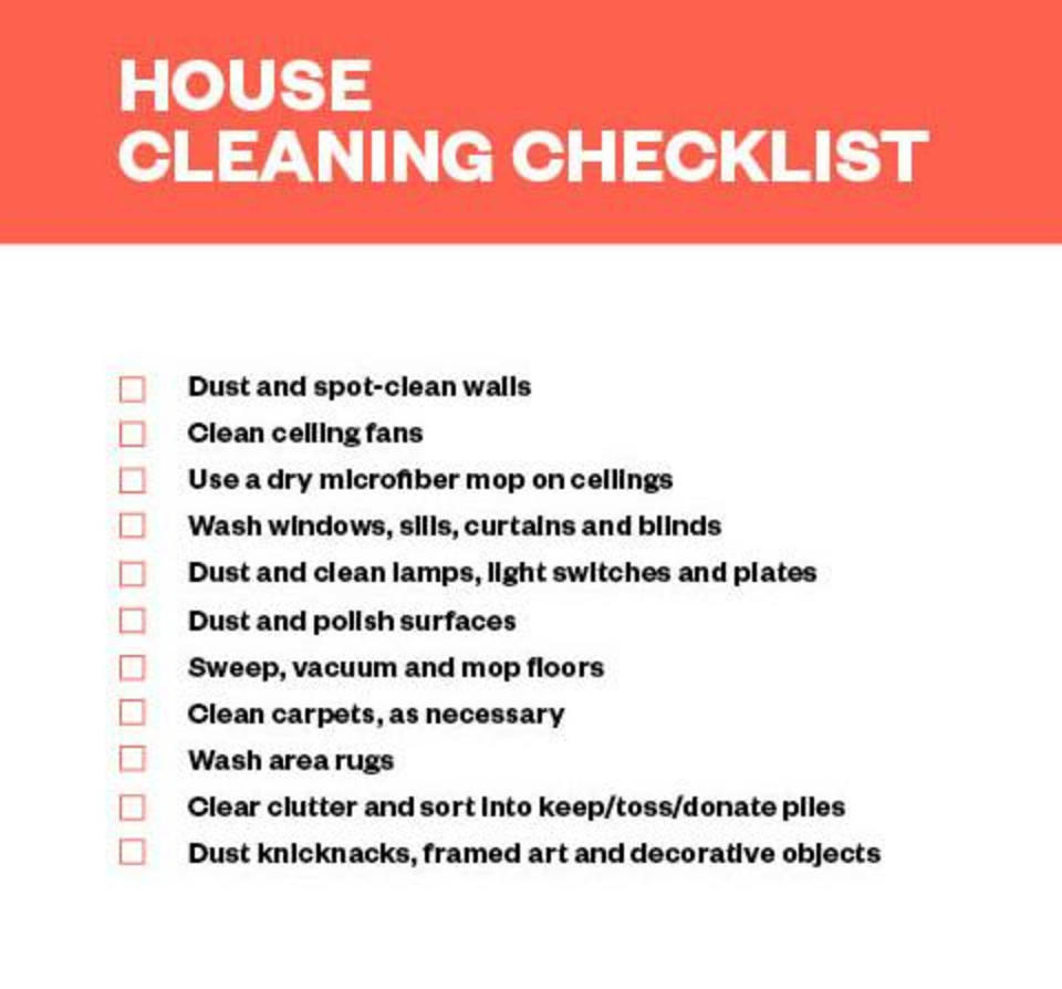 house cleaning checklist (TODAY Illustration)