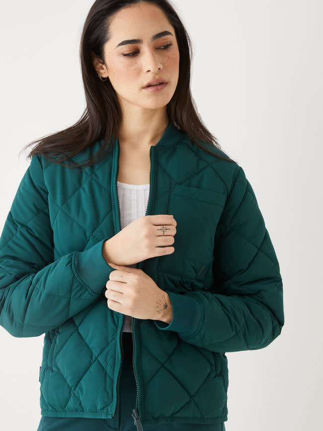 green bomber jacket women