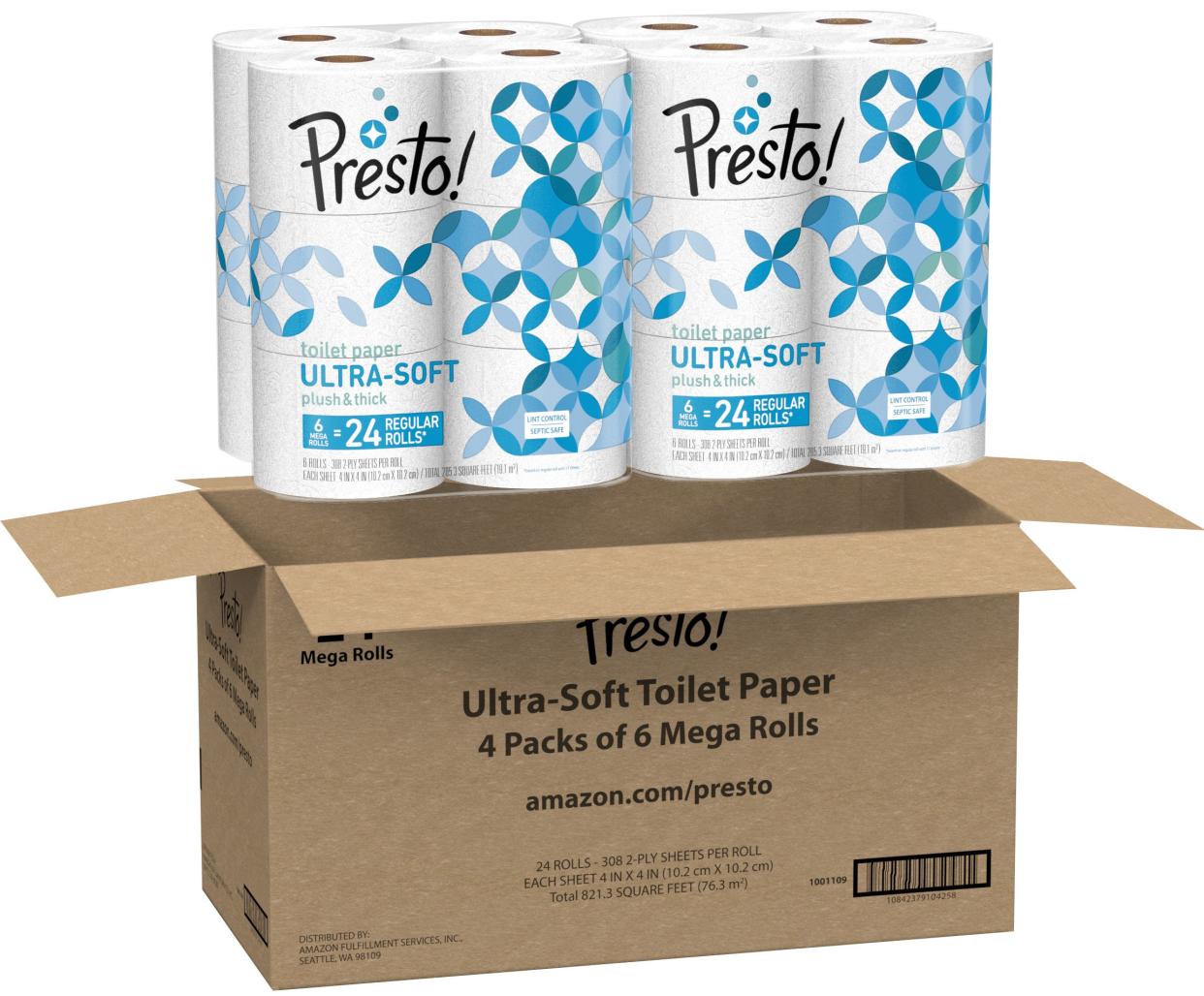 Presto Ultra-Soft Toilet Paper (Photo: Amazon)