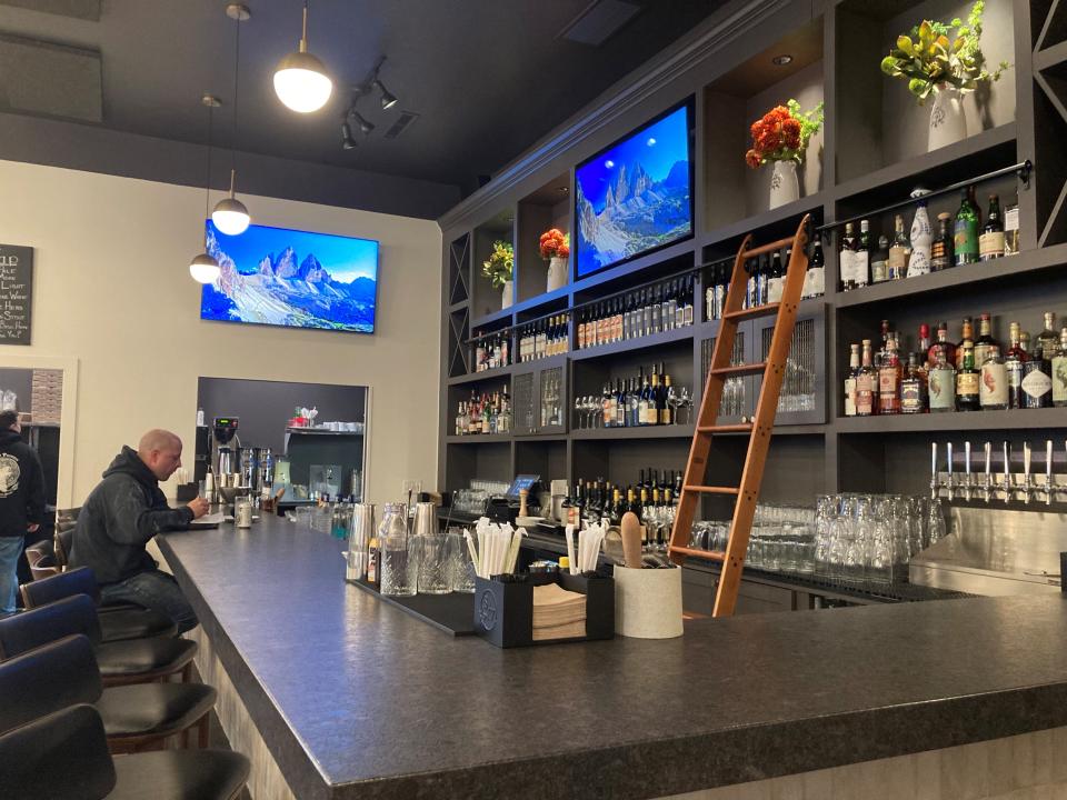 The bar inside Harvest Pizzeria at 454 S. Main St. in Granville. Harvest moved into the previous home of Millennium Academy of Irish Dance and Music, and the space was completely remodeled over the past year.