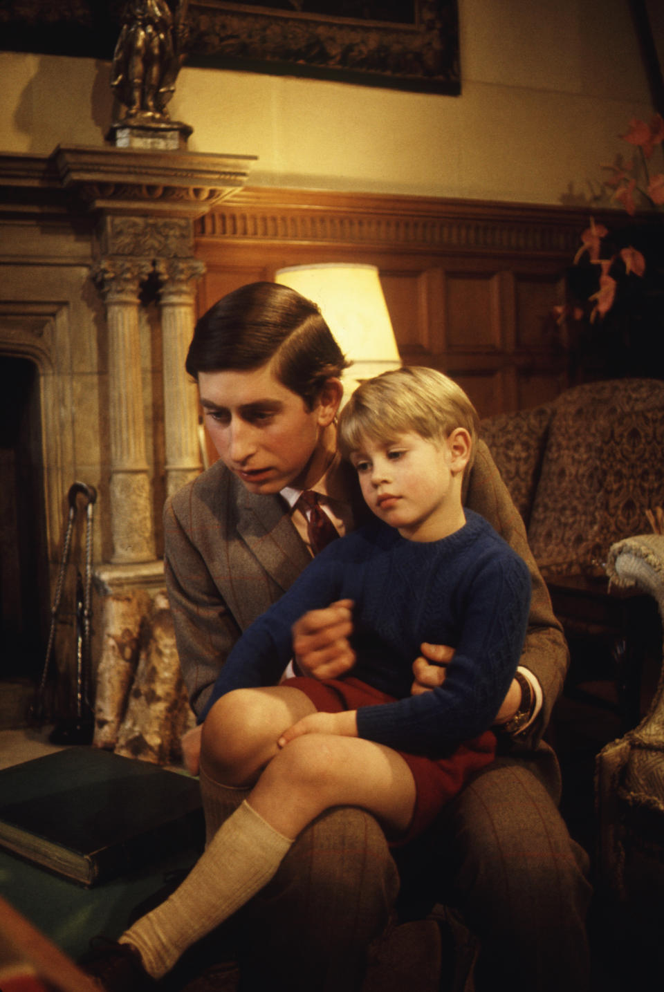 Charles, Prince of Wales, with his youngest brother Prince Edward.. (Photo by © Hulton-Deutsch Collection/CORBIS/Corbis via Getty Images)