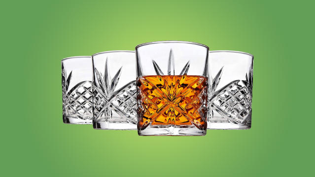 Bar One Set of 4 Point Double Old Fashioned Glasses, 11oz