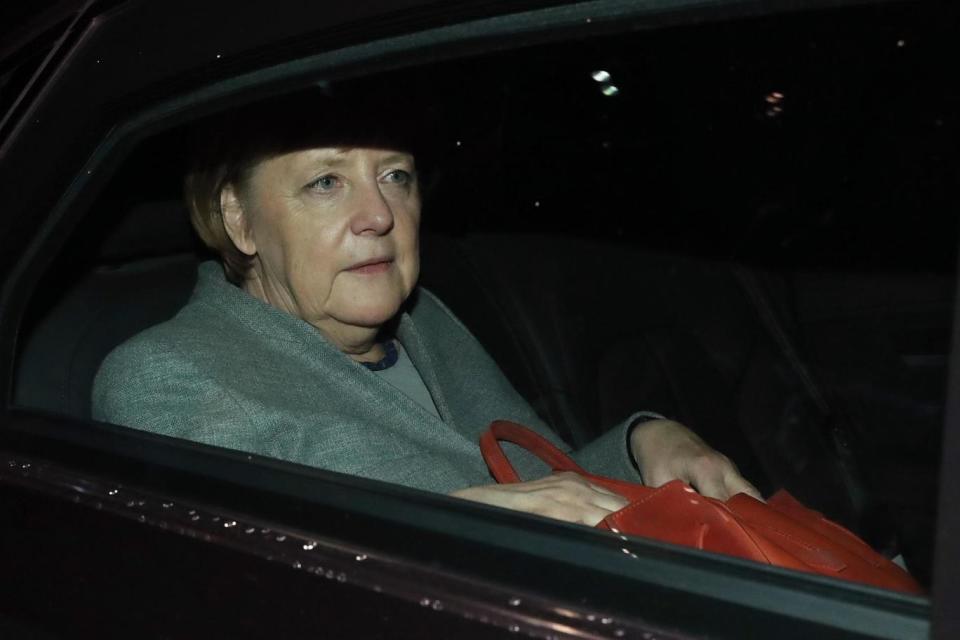 Berlin: Mrs Merkel departs after preliminary coalition talks collapsed (Getty Images)