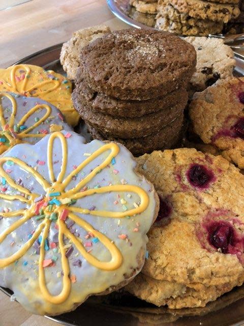 Cookies at East Side Ovens include sugar, ginger and cran-orange. All are vegan, and bakery Manager Jesska Nava says she goes to great lengths to be sure they're vegan because some people have allergies.