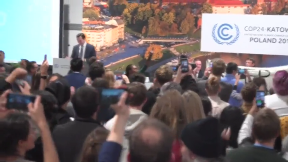 Protestors mock Trump official promoting fossil fuels at climate conference