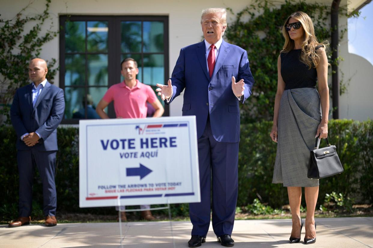 donald melania trump voting florida