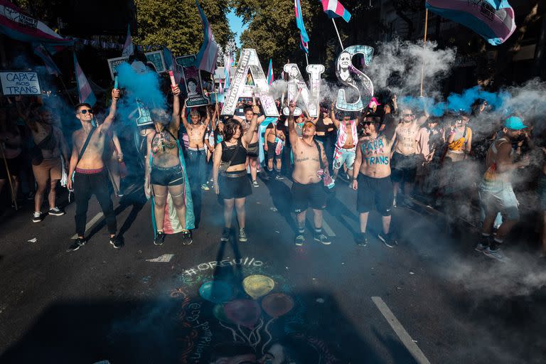 Miles de personas celebraron la 31 Marcha del Orgullo, en Plaza de Mayo