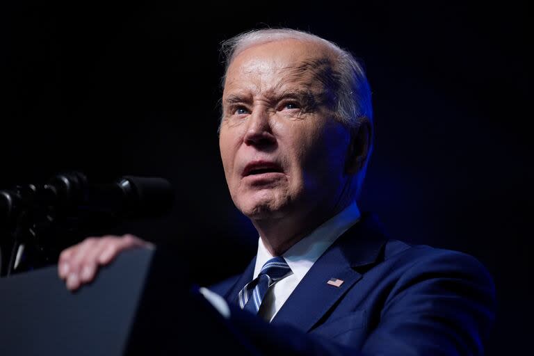 El presidente Joe Biden, en un evento en Syracuse, Nueva York, el 25 de abril de 2024.  (Foto AP /Evan Vucci)