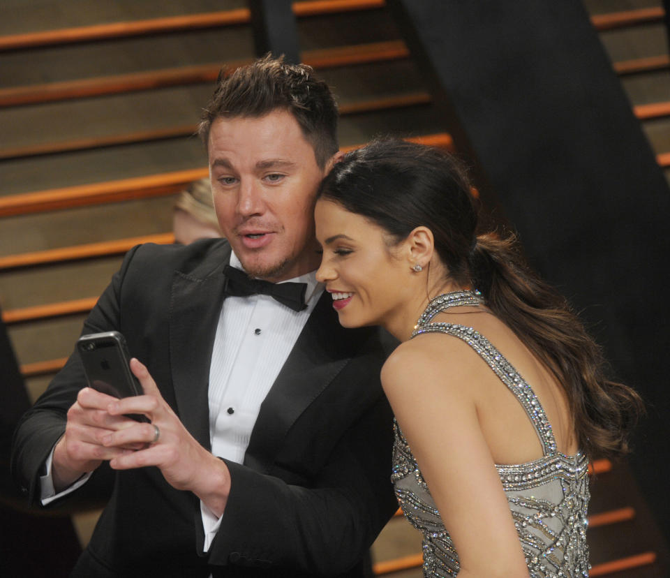 WEST HOLLYWOOD, CA - MARCH 02:  Channing Tatum_Jenna Dewan attends the 2014 Vanity Fair Oscar Party hosted by Graydon Carter on March 2, 2014 in West Hollywood, California.  People:  Channing Tatum_Jenna Dewan Credit: Hoo-Me.com / MediaPunch/IPX
