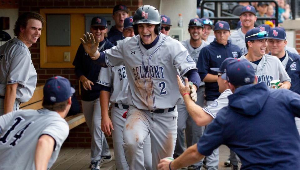 Guy Lipscomb (2) from Franklin helped Belmont claim its first series sweep at a Power Five opponent.