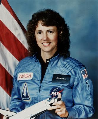 New Hampshire teacher Christa McAuliffe, who was aboard the space shuttle Challenger on Jan. 28, 1986, when the vehicle exploded shortly after liftoff at the Kennedy Space Center in Florida.