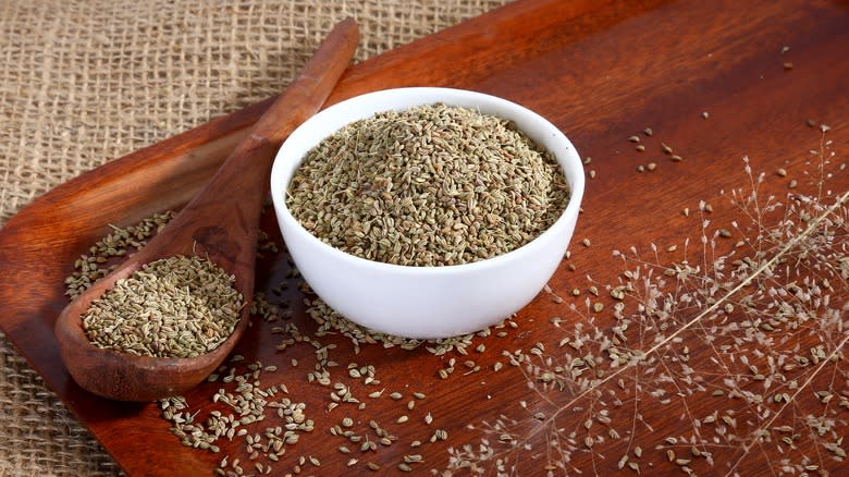 ajwain on tray