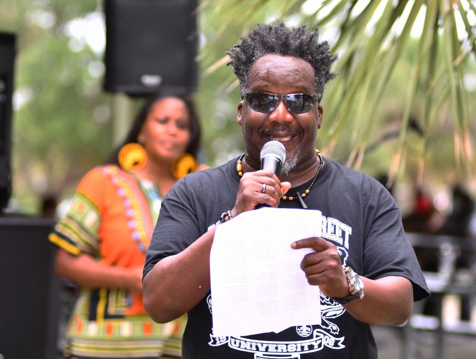 Khalil Hakim gave a powerful reading of “Black Rage” during Melbourne’s Juneteenth event last year.