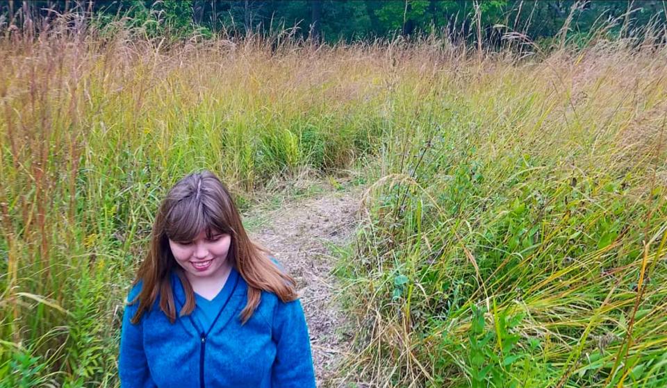 Happy to be hiking at Forest Park Nature Center.