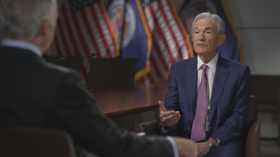Federal Reserve Chair Jerome Powell speaking with Scott Pelley / Credit: 60 Minutes